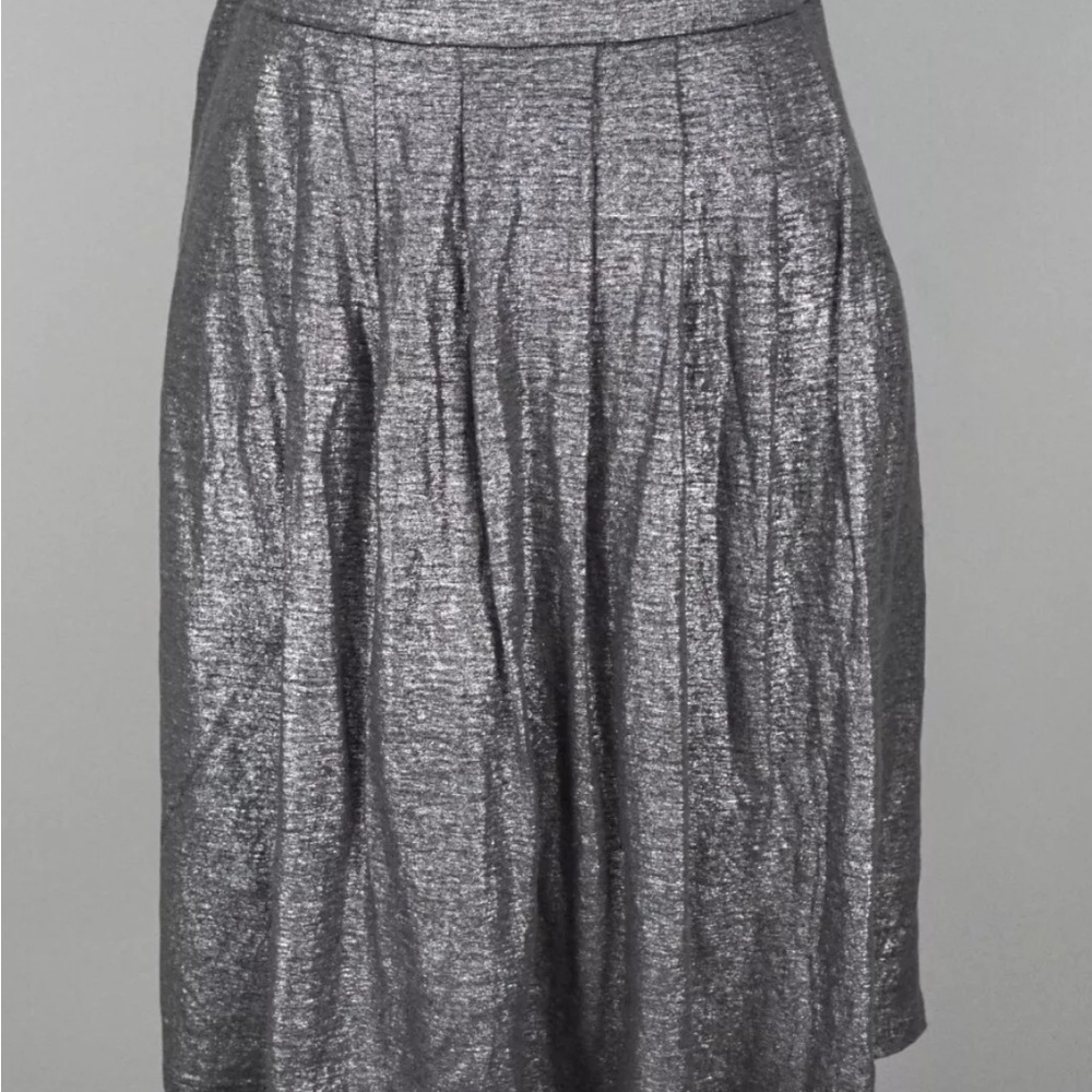 Eileen Fisher Silver Metallic Skirt —NWT - Picture 3 of 6